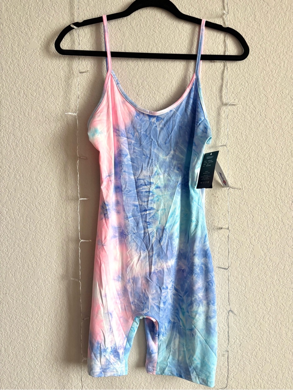 Pastel Tie-Dye Romper - Pink & Blue